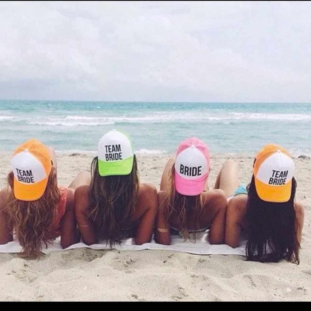 Team bride hat - neon pink